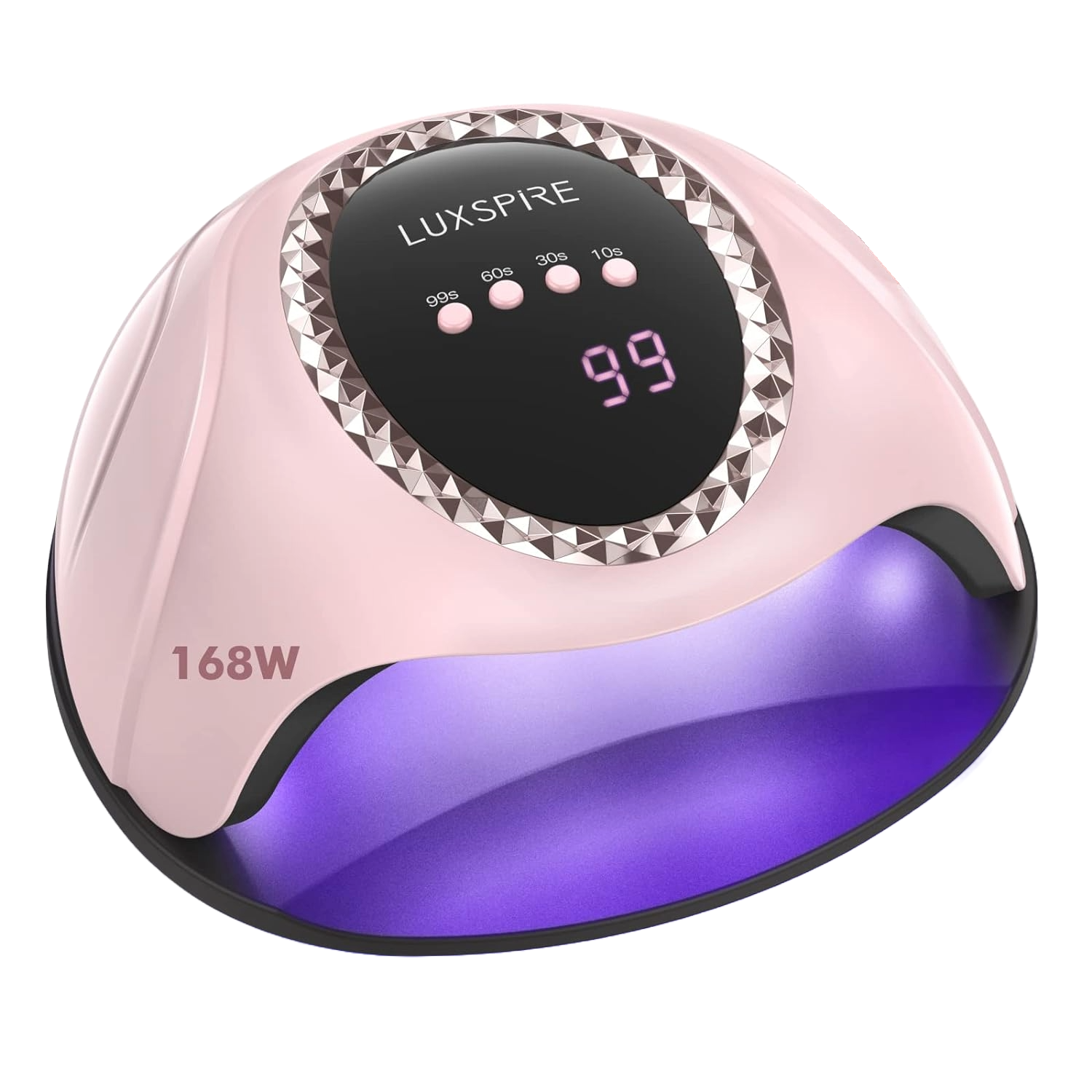 Lampa 2 in 1 UV LED pentru Manichiura-Pedichiura 168W cu Senzor de Prezenta Temporizate, Roz