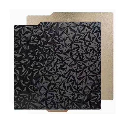 Suprafata de printare cu 2 fete, pentru imprimanta 3D, texturat si neted, 257,5x257,5 mm, Placa PEI si PEO, flexibila, compatibila cu Bambu Lab X1/P1P/P1S