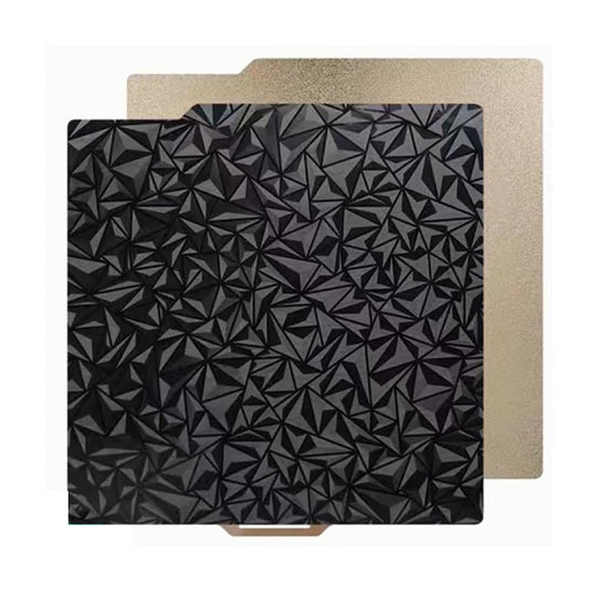 Suprafata de printare cu 2 fete, pentru imprimanta 3D, texturat si neted, 257,5x257,5 mm, Placa PEI si PEO, flexibila, compatibila cu Bambu Lab X1/P1P/P1S