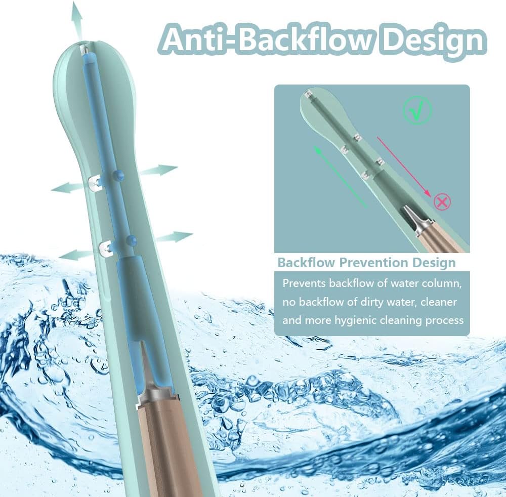 Irigator intim pentru clatire intestinala si vaginala, design anti-retur, 150 ml, cap cu 5 duze, ergonomic, reutilizabil, pentru igiena intima, portabil si usor de folosit, albastru