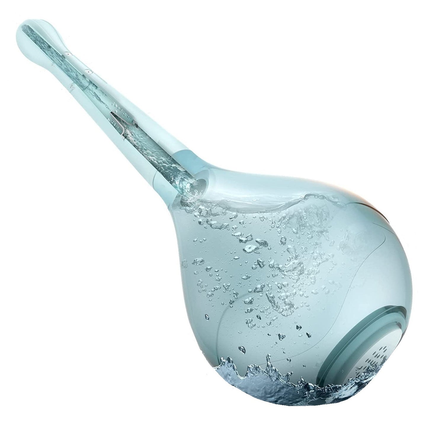 Irigator intim pentru clatire intestinala si vaginala, design anti-retur, 150 ml, cap cu 5 duze, ergonomic, reutilizabil, pentru igiena intima, portabil si usor de folosit, albastru