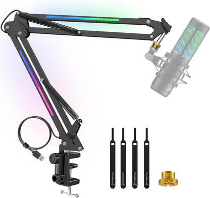 Set Brat RGB cu menghina cu suport pentru microfon si Filtru ,stand , Profesional , Adjustabil