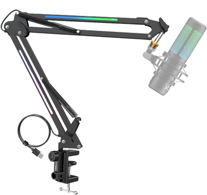 Set Brat RGB cu menghina cu suport pentru microfon si Filtru ,stand , Profesional , Adjustabil