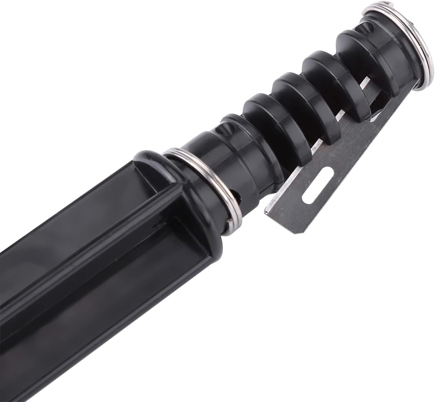 Instrument manual de taiere, snur din piele, cu 3 lame, de 4 mm, 5 mm, 6 mm, negru