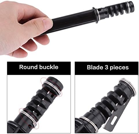 Instrument manual de taiere, snur din piele, cu 3 lame, de 4 mm, 5 mm, 6 mm, negru