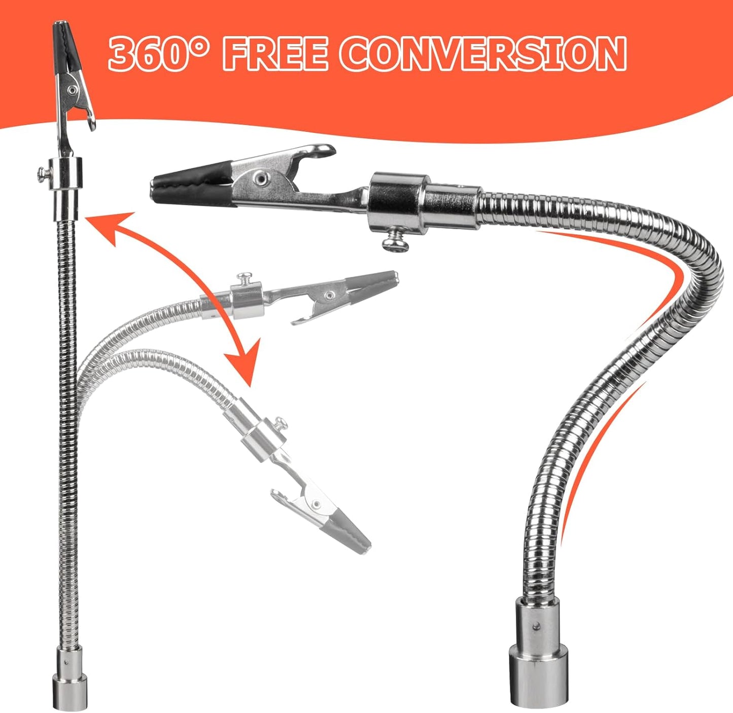Suport de lipit cu lupa si 4 brate flexibile, cu cleme, rotative la 360°,cu baza metalica si picioruse din cauciuc anti-alunecare, compartiment de depozitare, pentru pistol si ciocan de lipit