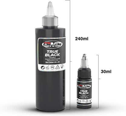 Pigment tatuaj permanent 240 ml, tus pentru tatuaje profesionale, microblading, negru