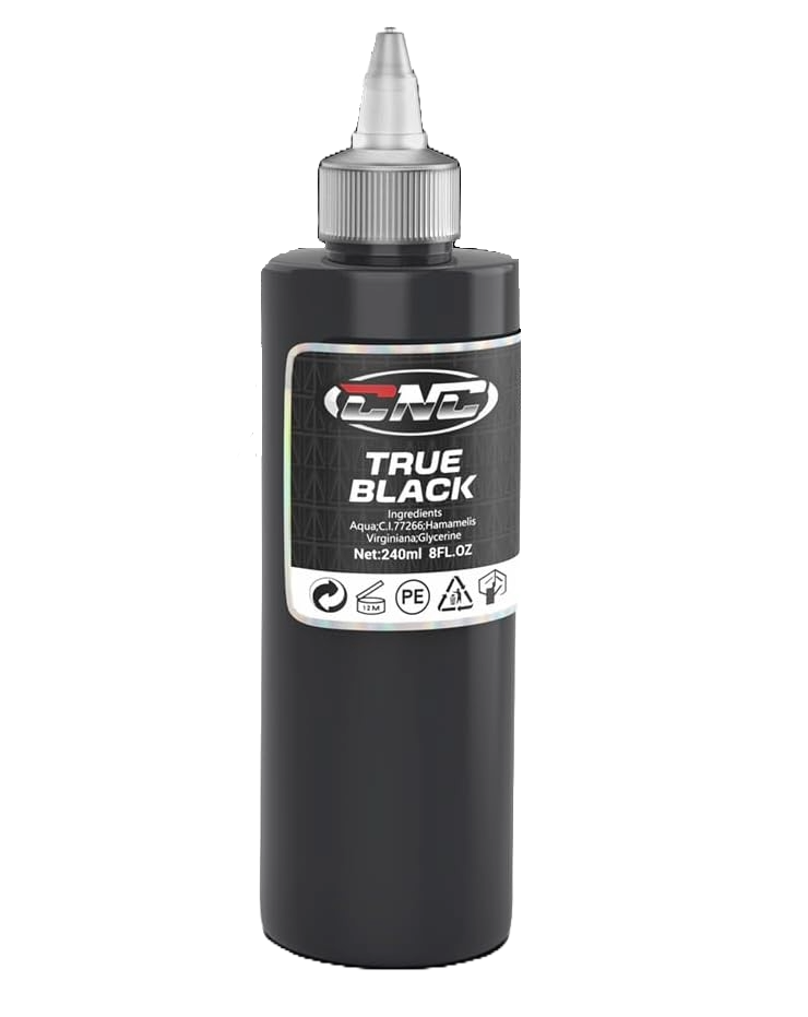 Pigment tatuaj permanent 240 ml, tus pentru tatuaje profesionale, microblading, negru