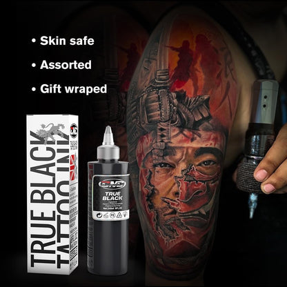 Pigment tatuaj permanent 240 ml, tus pentru tatuaje profesionale, microblading, negru