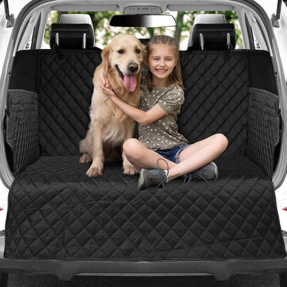 Husa auto pentru portbagaj, protectie si transport animale, caini si pisici, universal, cu spatii depozitare, impermeabila, rezistenta la zgarieturi, antialunecare, negru