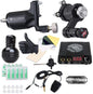 Set de 2 masini de tatuat cu sursa de alimentare, pedala, masini de tatuat rotative DragonHawk Extreme V2
