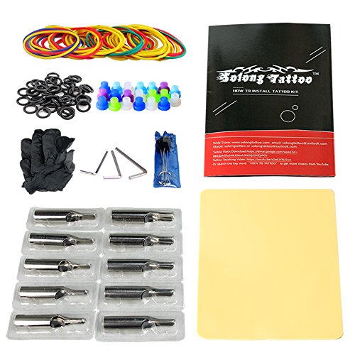 Set 4 masini de tatuat cu accesorii, sursa, ace si cutie de transport , Aparat de tatuat