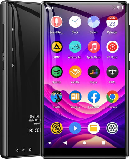 MP4 Player de 80GB cu WiFi, Bluetooth, Touchscreen de 5.0 inch, sistem de operare Android 9.0, procesor MTK 8 nuclee, accepta descarcarea APK, Browser, E-Book, Recorder, Egalizator, Mechen, negru