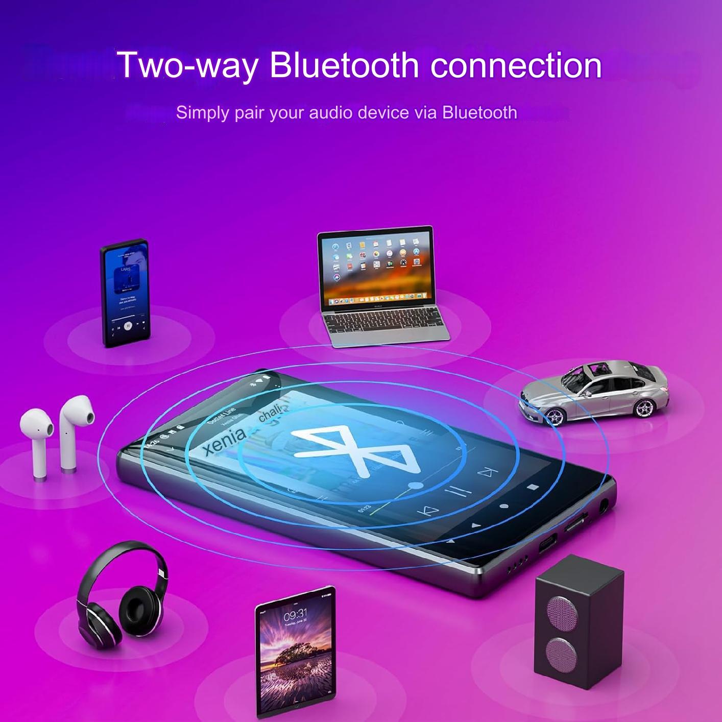 MP4 Player de 80GB cu WiFi, Bluetooth, Touchscreen de 5.0 inch, sistem de operare Android 9.0, procesor MTK 8 nuclee, accepta descarcarea APK, Browser, E-Book, Recorder, Egalizator, Mechen, negru