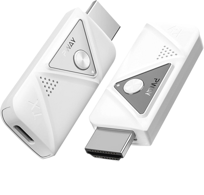 Kit Extender HDMI Wireless, Full HD 1080p 60Hz, dual band 2.4 si 5GHz, adaptor HDMI Plug and Play, pana la 30m, latenta scazuta, design slim, alb