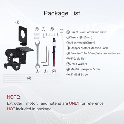 Kit de conversie extruder imprimanta 3D, suport Direct Drive compatibil cu Ender 3 V2 Neo, Ender 3 Neo / Max  si Bowden Extruder