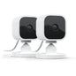 Set 2 camere de supraveghere, WiFi, mini HD 1080P, senzor de miscare, compatibile cu Alexa, comunicare bidirectionala, nightvision, Blink Mini
