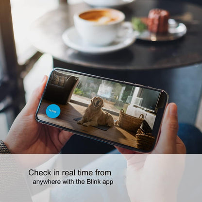 Camera de supraveghere, WiFi, mini HD 1080P, senzor de miscare, compatibila cu Alexa, comunicare bidirectionala, nightvision, Blink Mini, Negru