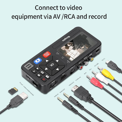 Placa de captura video 1080P cu S-Video si RCA, video grabber pentru conversie VHS, VCR, DVD, Hi8 si camere video direct pe USB sau card de memorie, display 3 inch, telecomanda inclusa, inregistrare fara PC, multifunctionala