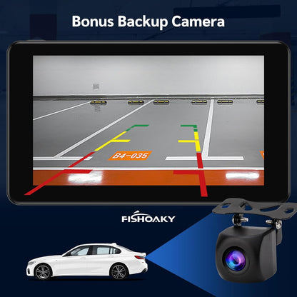 Navigatie Auto Multimedia, GPS, Wireless, Apple CarPlay, Android Auto, Bluetooth 5.0, MirrorLink, Rezolutie HD 1024 x 600, cu Camera Marsarier, Ecran LCD, Touchscreen, 7 inchi, Compatibila cu Google Assistant si Siri, Parasolar, Universala