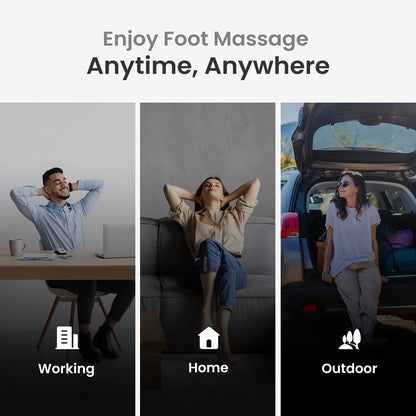 Aparat de masaj Shiatsu pentru picioare cu functie caldura, compresie aer, cu 3 moduri de intensitate, temporizator, telecomanda si Display cu touch, pentru relaxare musculara si ameliorare dureri, Renpho