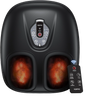 Aparat de masaj Shiatsu pentru picioare cu functie caldura, compresie aer, cu 3 moduri de intensitate, temporizator, telecomanda si Display cu touch, pentru relaxare musculara si ameliorare dureri, Renpho