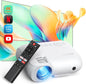 Videoproiector WiFi cu Bluetooth 5.2, Full HD 1080P si Suport 4K, 15000 Lumeni, 400 ANSI, Ecran de 200 inch, Functie Zoom, Control prin Telecomanda, Difuzor Inclus, Incorporat Netflix, YouTube, Disney plus, Compatibil cu Smartphone, PC, TV Stick, PS5