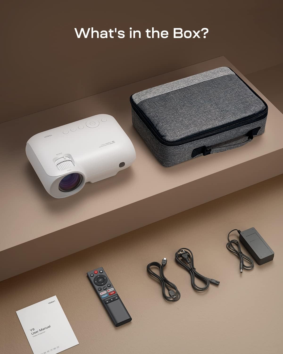 Videoproiector WiFi cu Bluetooth 5.2, Full HD 1080P si Suport 4K, 15000 Lumeni, 400 ANSI, Ecran de 200 inch, Functie Zoom, Control prin Telecomanda, Difuzor Inclus, Incorporat Netflix, YouTube, Disney plus, Compatibil cu Smartphone, PC, TV Stick, PS5