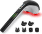 Aparat de masaj profesional Snailax, cu functie de caldura pe 2 zone, multifunctional, portabil, reincarcabil, 3200 pulsatii pe minut, 3 capete, 3 moduri si 3 intensitati cu maner ergonomic, pentru gat, spate, umeri