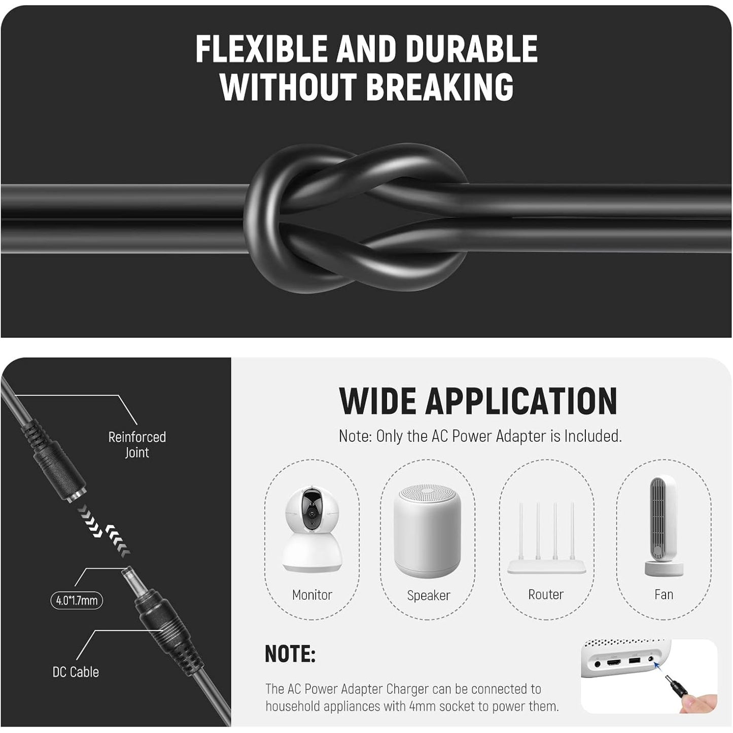 Baterie dummy EN-EL15 cu adaptor EP-5B, set alimentare continua compatibil cu Nikon Z5 Z6 Z7 Z6II Z7II D500 D610 D750 D780 D800 D810 D850 D7000 D7100 D72000 D7500