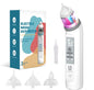 Aspirator Nazal Electric, pentru Bebelusi si Copii, cu Muzica si Lumini RGB, 5 Trepte de Aspirare, Portabil, Incarcare USB, cu Baterie Reincarcabila 600mAh, Putere de aspirare mare 58-68 kpa, Display LCD, 3 Capete de silicon, Alb