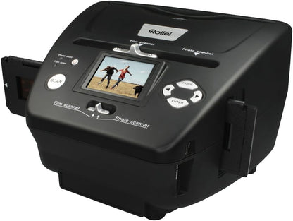 Scanner de film, diapozitive si poze, cu afisaj LCD de 2.4 inch, converteste in format digital, cu slot card SD si USB, de 5 MP, Rollei PDF-S 240 SE