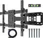 Suport TV de Perete, Universal, Diagonala 32”- 80”, Max 60kg, Vesa 200x100–600x400 mm, Brat Reglabil, Rotire 60°, Inclinare 20°, Extindere si Retragere 65-390mm, Cablu HDMI 1.8m, 1 boloboc, 5 coliere, pentru Televizoare Plate sau Curbate, BONTEC, Negru