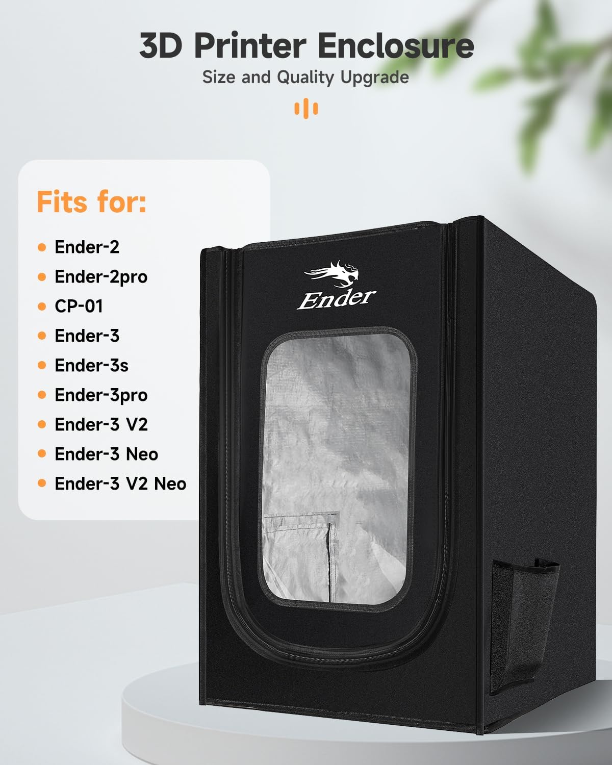 Husa imprimanta 3D Creality pentru seria Ender 3, Ender 3 Pro, Ender 3S, Ender 3 V2, Ender 3 Neo, Ender 3 V2 Neo, Ender 2, Ender 2pro, CP-01, Ignifuga, impermeabila, rezistenta la praf, detasabila 720x600x480mm, Negru