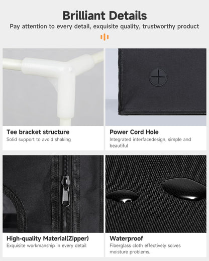 Husa imprimanta 3D Creality pentru seria Ender 3V2/3V2 Neo/Ender 3S1/3S1 Pro/Ender 3Pro/Ender 3/3Neo/Ender 3Max/Neo/Ender 6SE/Ender 5/5Pro/5S1, Ignifuga, impermeabila, rezistenta la praf, detasabila 750x650x550mm, Negru