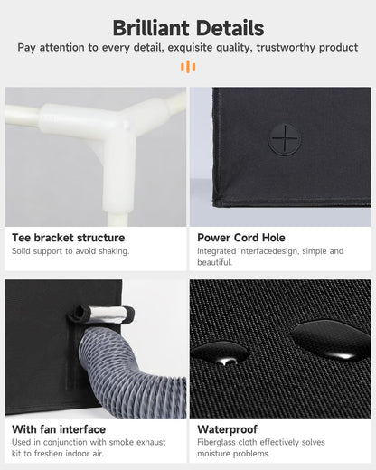 Husa imprimanta 3D Creality pentru seria Ender 3V2/3V2 Neo/Ender 3S1/3S1 Pro/Ender 3Pro/Ender 3/3Neo/Ender 3Max/Neo/Ender 6SE/Ender 5/5Pro/5S1, cu gura de aerisire, Ignifuga, impermeabila, rezistenta la praf, detasabila 750x650x550mm, Negru