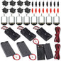 Set de 8 motor DC 1.5V-6V, 15000-16500 RPM, cu 8 carcase cu suport baterie, 16 clesti crocodil izolati, 2 cabluri 22AWG de 1m si 8 intrerupatoare, T400