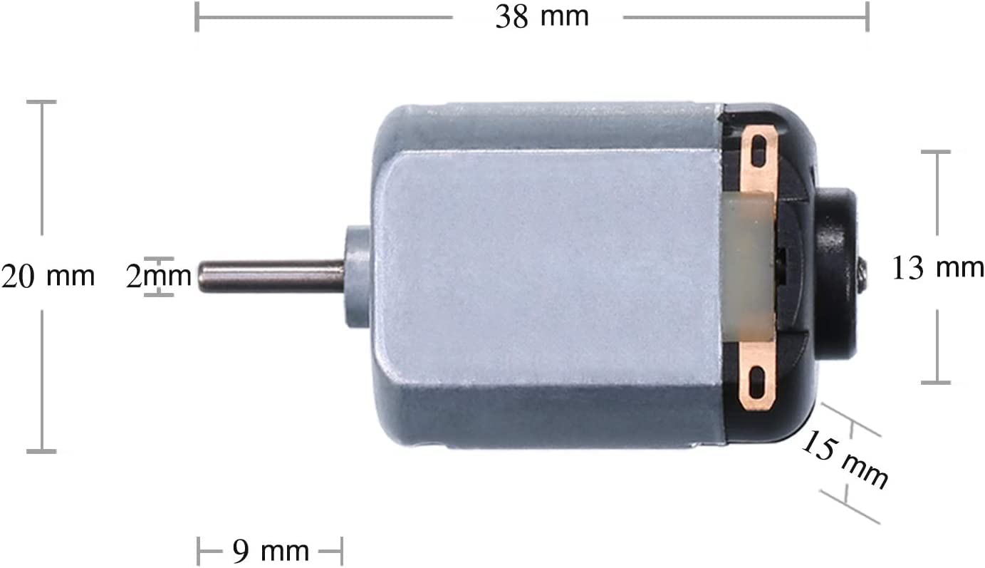 Set de 8 motor DC 1.5V-6V, 15000-16500 RPM, cu 8 carcase cu suport baterie, 8 intrerupatoare, 8 elice, pentru jucarii, experimente, T545