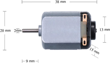 Set de 8 motor DC 1.5V-6V, 15000-16500 RPM, cu 8 carcase cu suport baterie, 8 intrerupatoare, 8 elice, pentru jucarii, experimente, T545