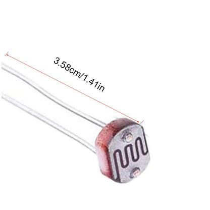 Set 20 Fotorezistori GM5539 de 5mm si 20 diode laser modul mini red 5V, 6mm, tensiune maxima 150V DC, temperatura de functionare -30 - +70 grade Celsius, din cupru
