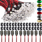 Set 60 diode LED 12V cu cablu DPF de 20 cm, 10 conectori pentru Baterie 9V, 60 de suporti led 5mm, 10 led-uri cu 6 culori, pentru iluminat hobby, barca, industrie, jucarii, decoratiuni de nunta, design de moda, modelare prototip, sculptura energetica