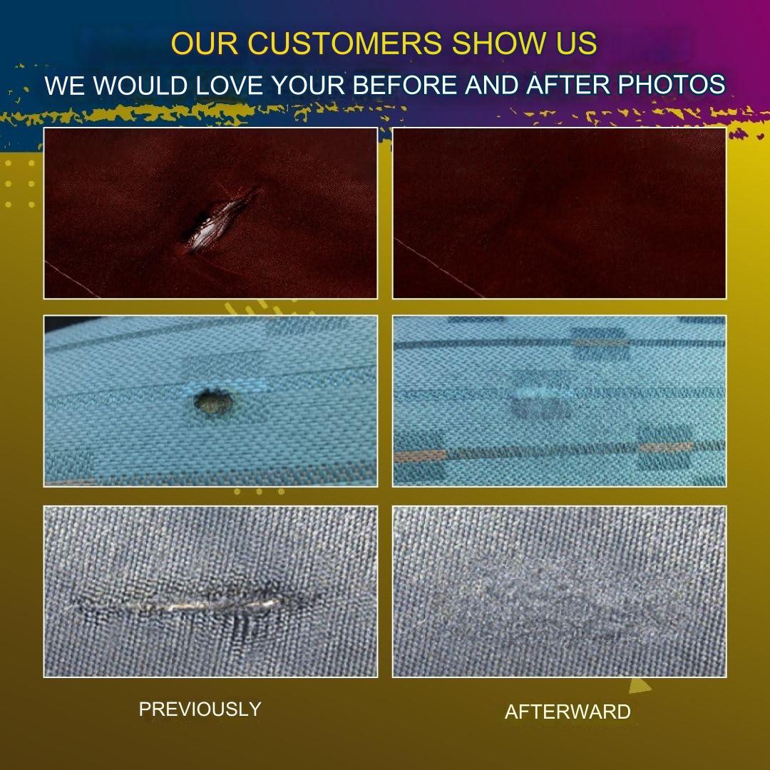 Kit reparatie si restaurare textil Coconix pentru tesaturi si covoare, scaune auto, canapea, mobilier, tapiterie sau jachete, usor de aplicat, multicolor