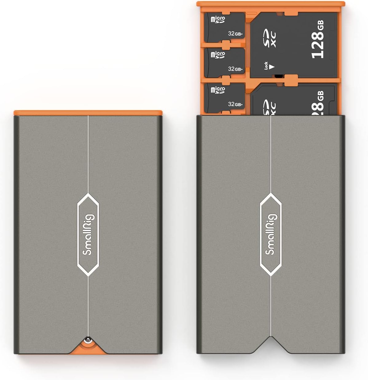 Carcasa carduri de memorie SMALLRIG 4107 cu 8 sloturi pentru 2 carduri SD + 4 carduri Micro SD + 2 carduri CFexpress tip A