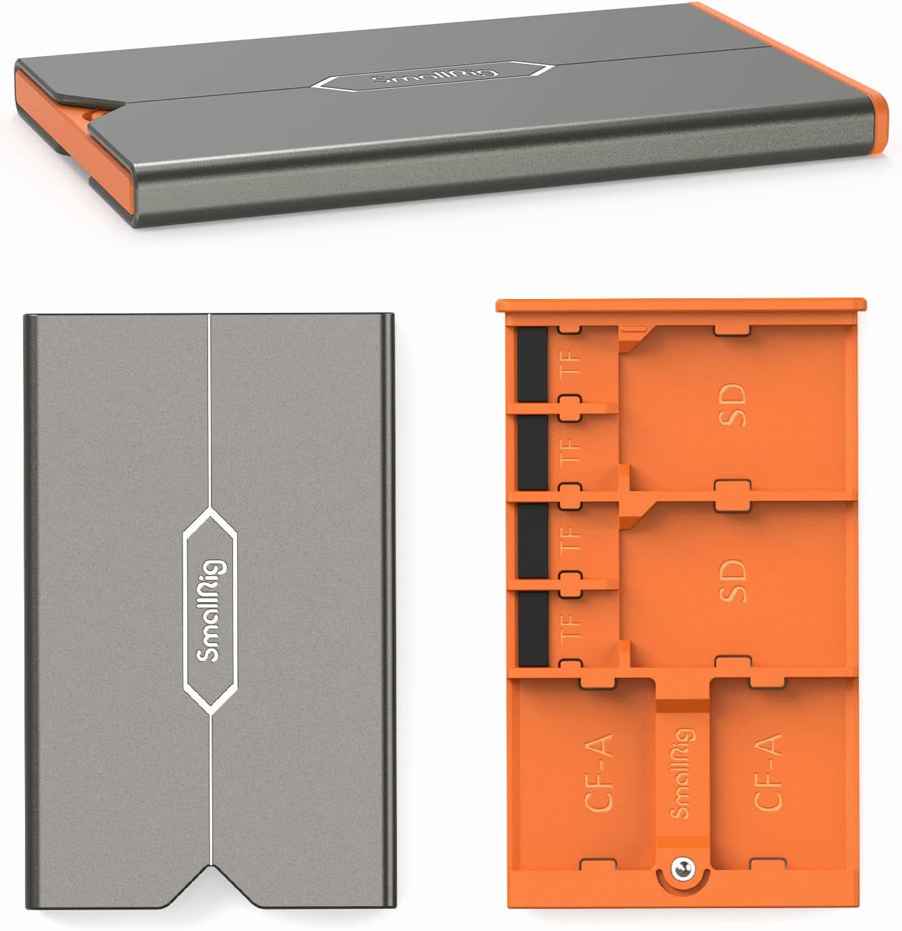 Carcasa carduri de memorie SMALLRIG 4107 cu 8 sloturi pentru 2 carduri SD + 4 carduri Micro SD + 2 carduri CFexpress tip A
