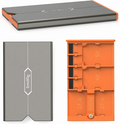 Carcasa carduri de memorie SMALLRIG 4107 cu 8 sloturi pentru 2 carduri SD + 4 carduri Micro SD + 2 carduri CFexpress tip A