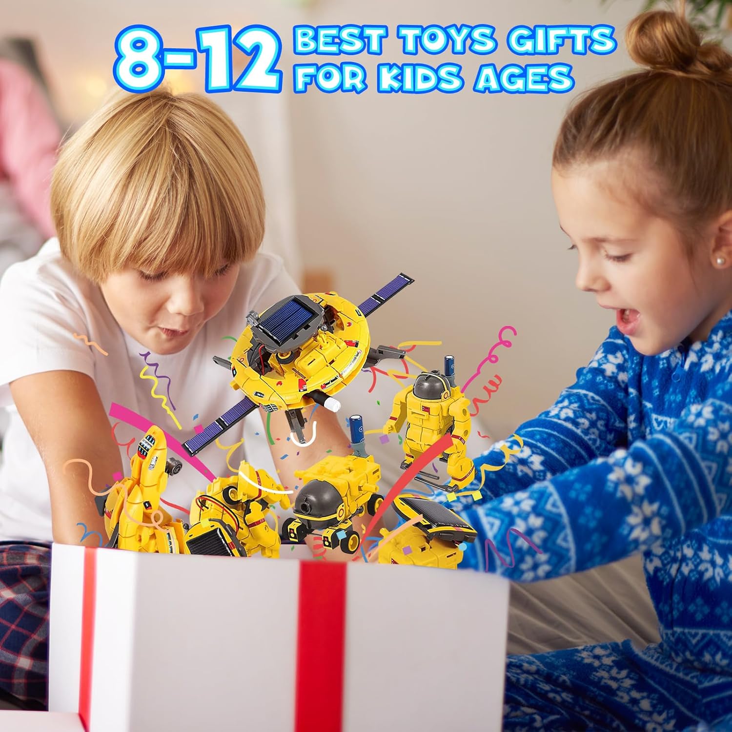 Robot solar 6 in 1, set de construit STEM educational, pentru experimente DIY si joaca, pentru baieti si fete +8 ani