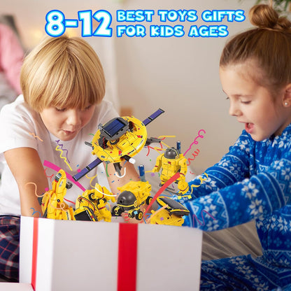Robot solar 6 in 1, set de construit STEM educational, pentru experimente DIY si joaca, pentru baieti si fete +8 ani