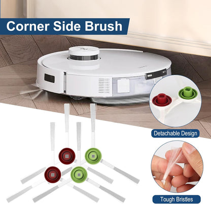 Kit accesorii aspirator compatibile Ecovacs Deebot T20 Omni/T20 PRO/T20 PRO PLUS/T20 MAX, cu 1 perie tambur, 2 filtre, 4 perii laterale, 4 paduri mop si 4 saculeti praf, accesorii curatare