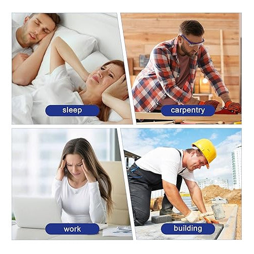 Set 40 dopuri de urechi din silicon, cu fir de 60 cm, pentru dormit, reutilizabile, anti-pierdere, pentru anularea zgomotului si protectia auzului