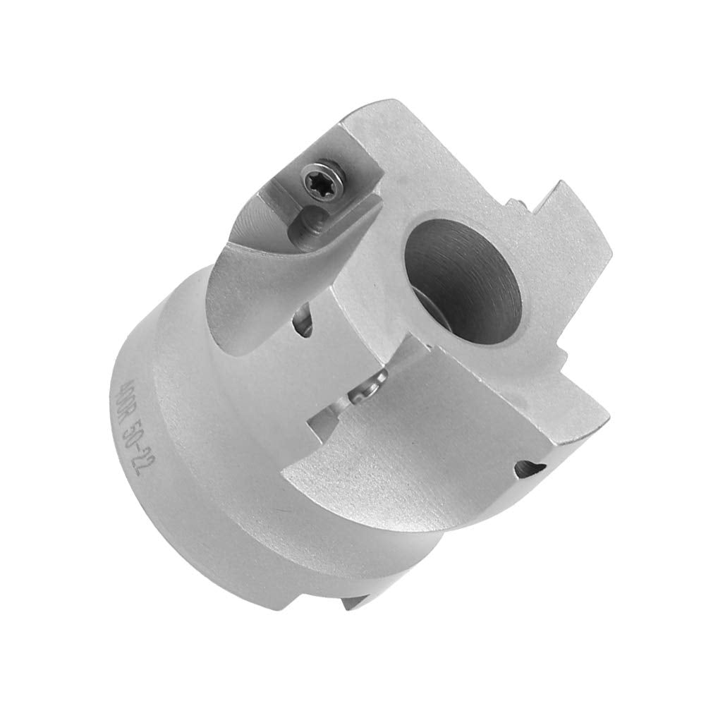 Freza frontala, cap frezare 50 mm cu 10 placute amovibile din carbura APMT1604, pentru masina CNC, burghiu vertical, multifunctionala